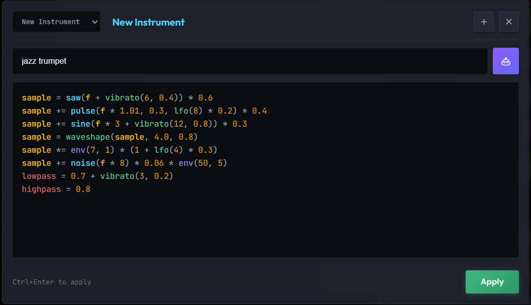 XSDAW AI-Assisted instrument generation